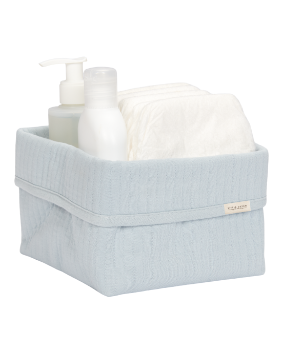LITTLE DUTCH. Καλάθι αλλαξιέρας μικρό Pure Soft Blue