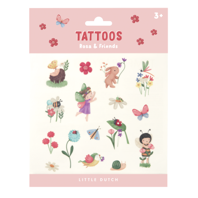 LITTLE DUTCH. Προσωρινά τατουάζ Rosa & Friends