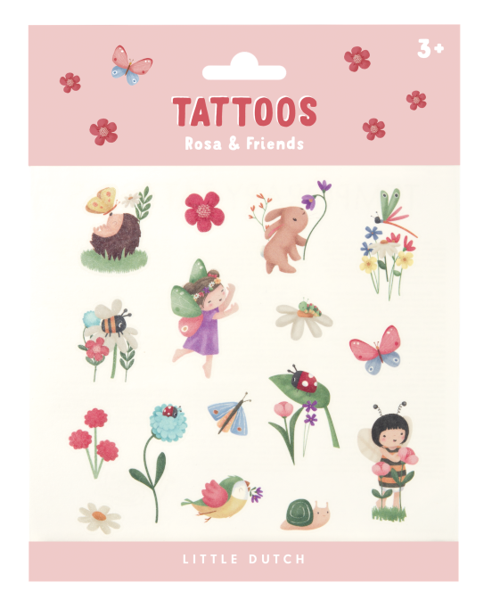 LITTLE DUTCH. Προσωρινά τατουάζ Rosa & Friends