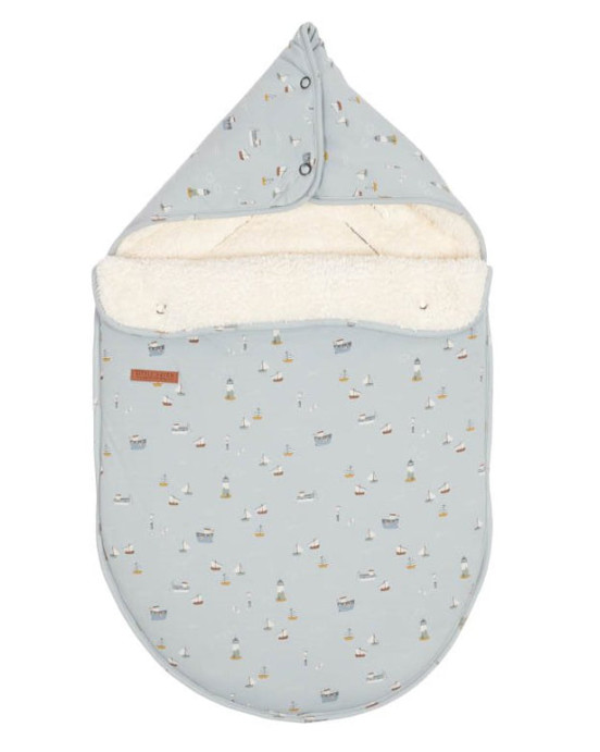 LITTLE DUTCH. Ποδόσακος για κάθισμα αυτοκινήτου 0+ Sailors Bay Blue