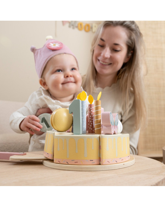 LITTLE DUTCH. Στέμμα γενεθλίων με αριθμούς Ροζ