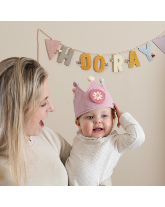 LITTLE DUTCH. Στέμμα γενεθλίων με αριθμούς Ροζ