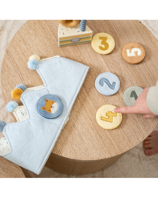 LITTLE DUTCH. Στέμμα γενεθλίων με αριθμούς Μπλε