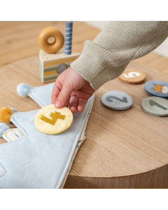 LITTLE DUTCH. Στέμμα γενεθλίων με αριθμούς Μπλε