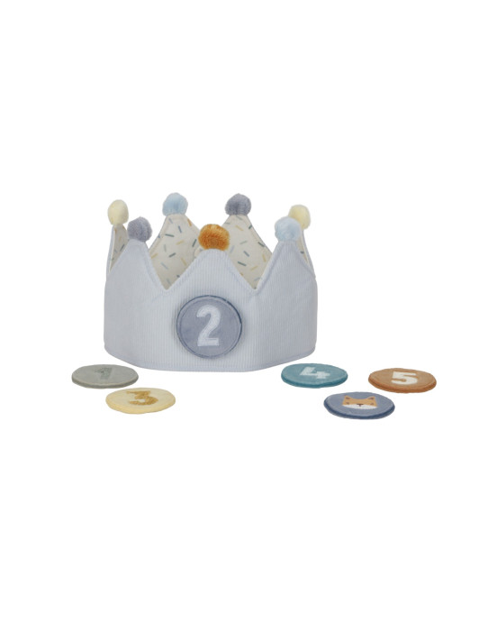 LITTLE DUTCH. Στέμμα γενεθλίων με αριθμούς Μπλε