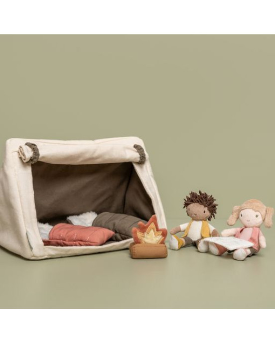 LITTLE DUTCH. Υφασμάτινο σετ camping με κούκλες
