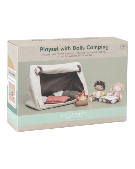 LITTLE DUTCH. Υφασμάτινο σετ camping με κούκλες