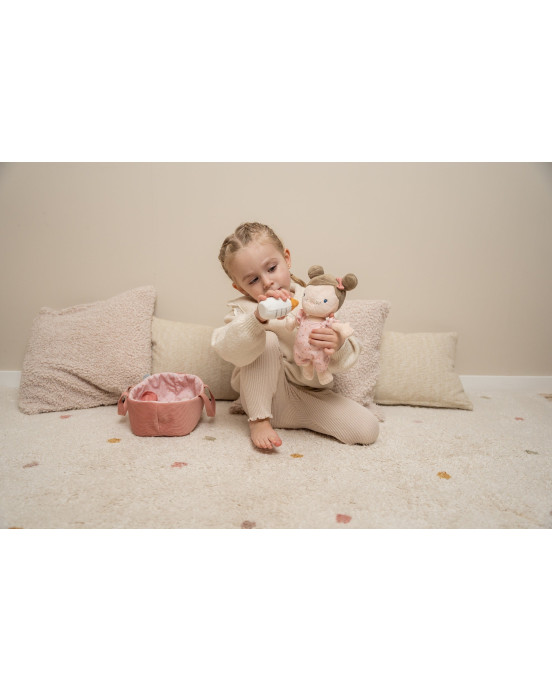 LITTLE DUTCH. Υφασμάτινο μωρό σε καλαθούνα Rosa - New