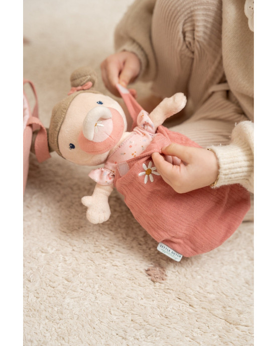 LITTLE DUTCH. Υφασμάτινο μωρό σε καλαθούνα Rosa - New