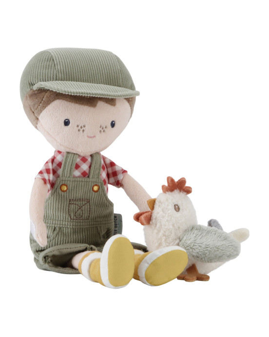 LITTLE DUTCH. Κούκλα αγρότης με κοτοπουλάκι Jim  (35 εκ.)