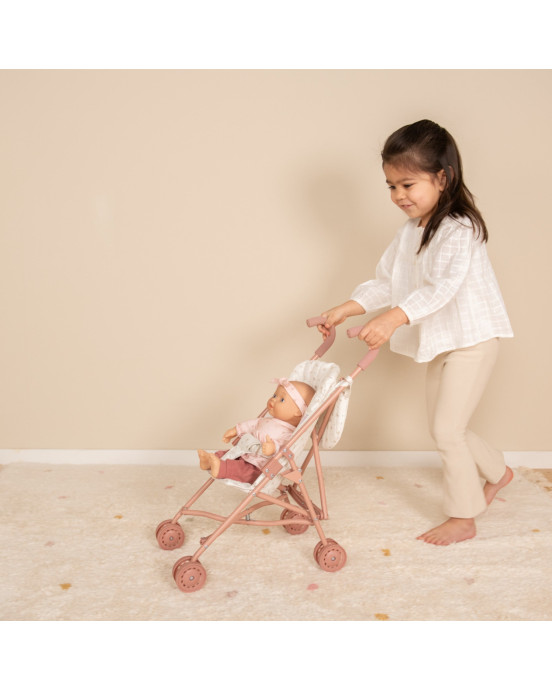 LITTLE DUTCH. Μεταλλικό καρότσι για κούκλες - ροζ