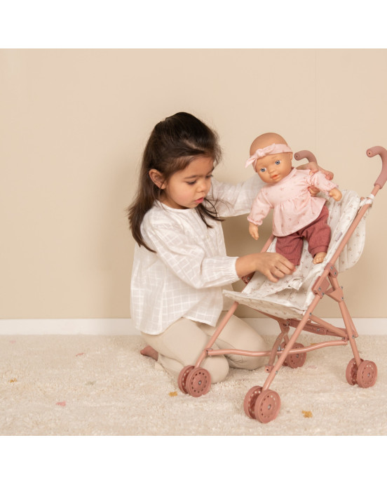 LITTLE DUTCH. Μεταλλικό καρότσι για κούκλες - ροζ