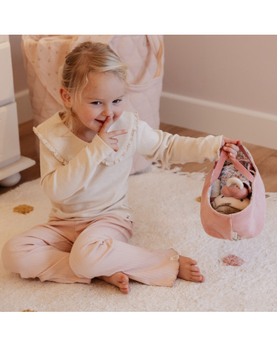 LITTLE DUTCH. Υφασμάτινο μωρό σε καλαθούνα Rosa (30 εκ.)