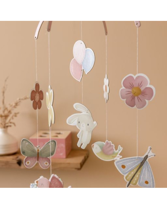 LITTLE DUTCH. Χαρτονένιο μόμπιλε Flowers & Butterflies FSC
