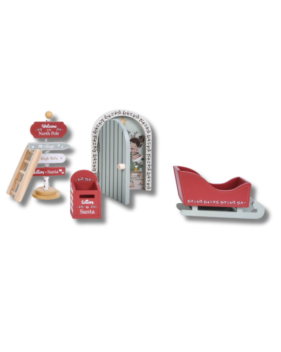 LITTLE DUTCH. Ξύλινο σετ παιχνιδιού Σκηνικό Χριστουγέννων FSC