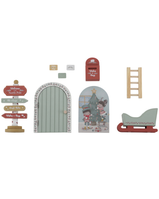 LITTLE DUTCH. Ξύλινο σετ παιχνιδιού Σκηνικό Χριστουγέννων FSC