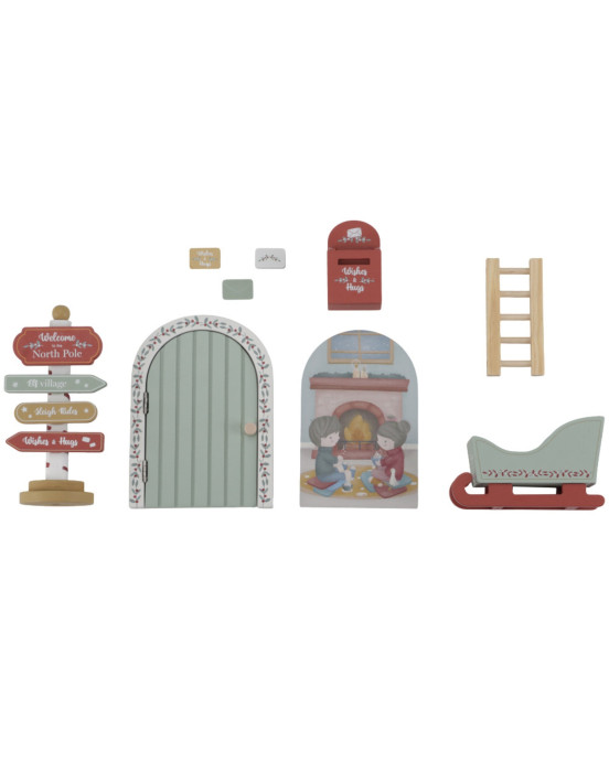 LITTLE DUTCH. Ξύλινο σετ παιχνιδιού Σκηνικό Χριστουγέννων FSC