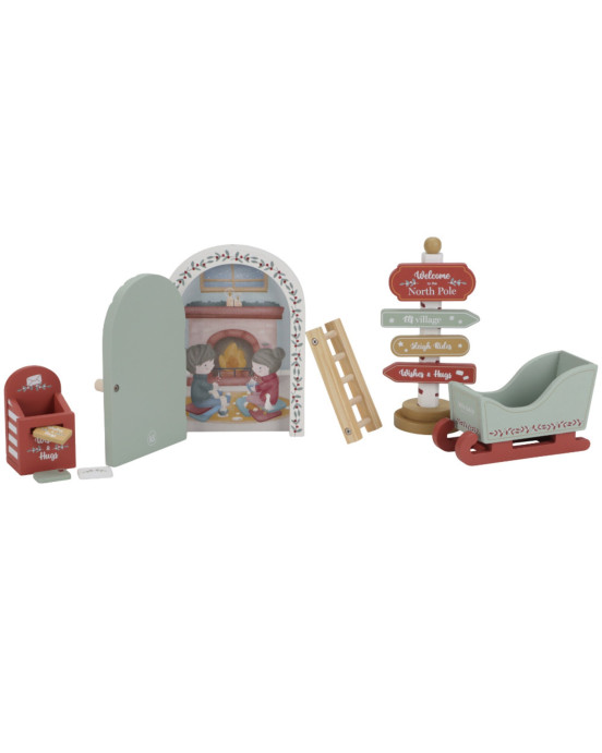 LITTLE DUTCH. Ξύλινο σετ παιχνιδιού Σκηνικό Χριστουγέννων FSC