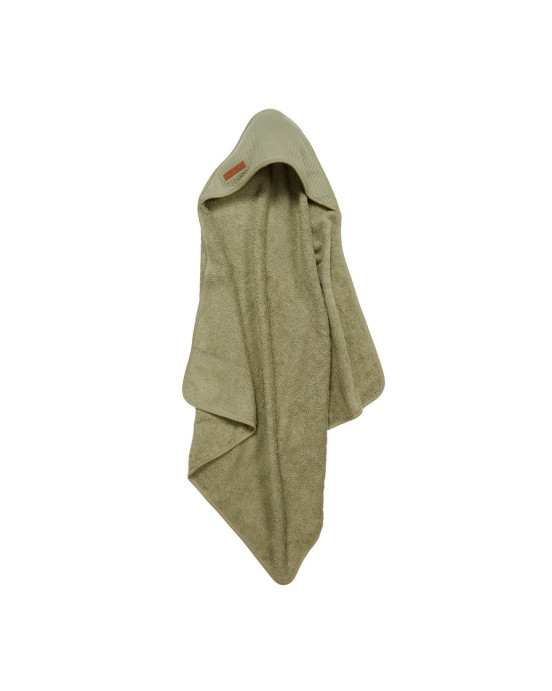 LITTLE DUTCH. Μπουρνουζοπετσέτα Pure Olive 75 x 75