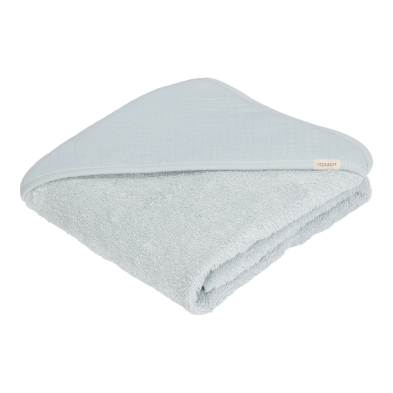 LITTLE DUTCH. Μπουρνουζοπετσέτα Pure Soft Blue 75x75