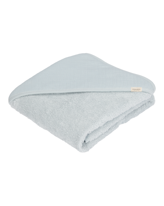 LITTLE DUTCH. Μπουρνουζοπετσέτα Pure Soft Blue 75x75