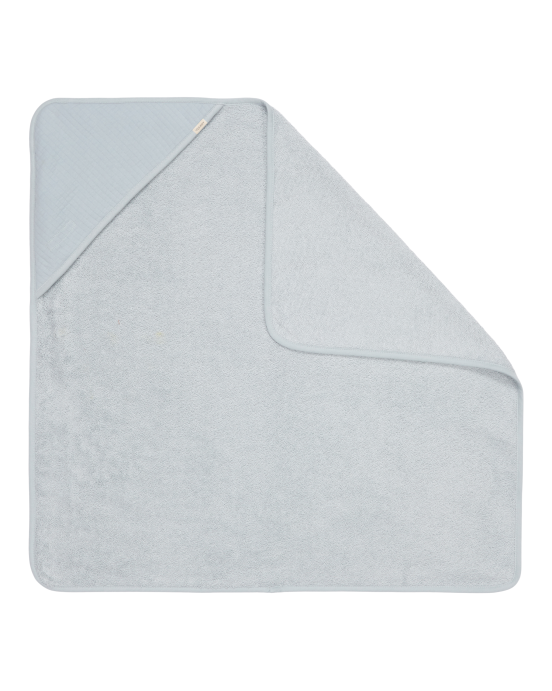 LITTLE DUTCH. Μπουρνουζοπετσέτα Pure Soft Blue 75x75