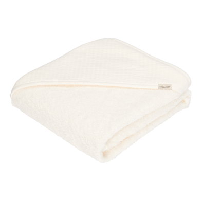 LITTLE DUTCH. Μπουρνουζοπετσέτα Pure Soft White 75x75