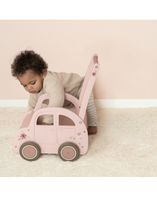 LITTLE DUTCH. Συρόμενο καρότσι-αυτοκινητάκι Ροζ FSC