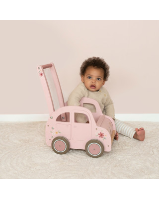 LITTLE DUTCH. Συρόμενο καρότσι-αυτοκινητάκι Ροζ FSC