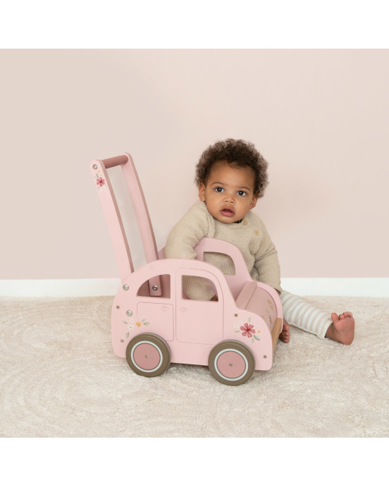 LITTLE DUTCH. Συρόμενο καρότσι-αυτοκινητάκι Ροζ FSC