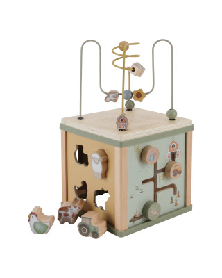 LITTLE DUTCH. Ξύλινος κύβος δραστηριοτήτων με προγραφή Little Farm FSC