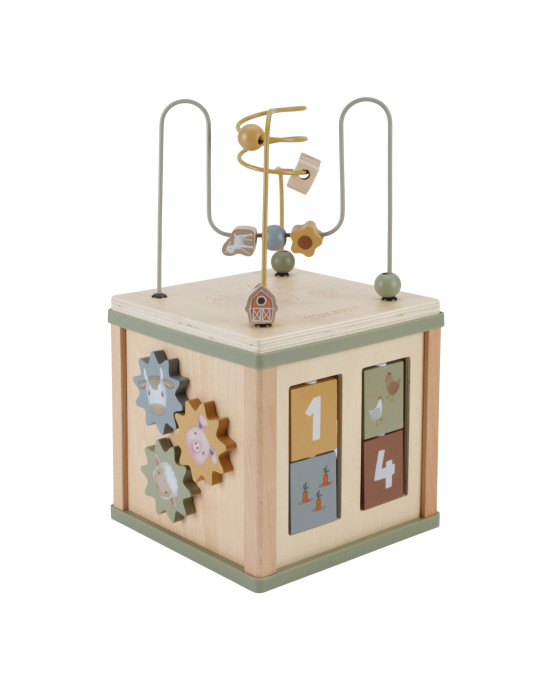 LITTLE DUTCH. Ξύλινος κύβος δραστηριοτήτων με προγραφή Little Farm FSC