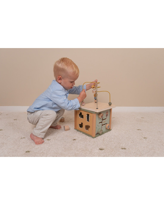 LITTLE DUTCH. Ξύλινος κύβος δραστηριοτήτων με προγραφή Little Farm FSC