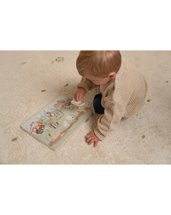 LITTLE DUTCH. Ξύλινο παζλ με ήχους Little Farm FSC