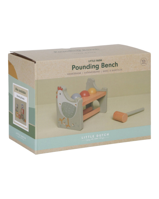 LITTLE DUTCH. Παιχνίδι αντιστοίχησης με μπάλες και σφυρί Little Farm FSC