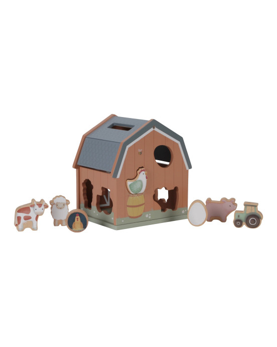 LITTLE DUTCH. Ξύλινο παιχνίδι ταξινόμησης σχημάτων Little Farm FSC