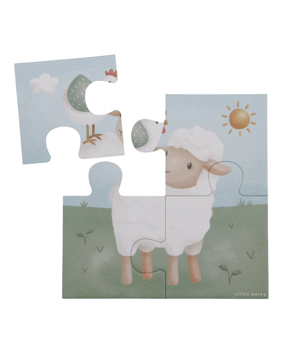LITTLE DUTCH. Παζλ 4 σε 1 Little Farm FSC
