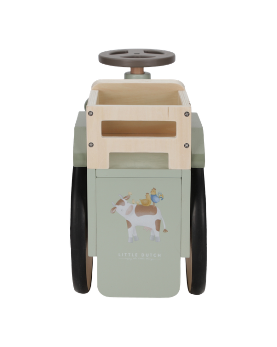 LITTLE DUTCH. Ξύλινο τρακτέρ με 4 ρόδες Little Farm FSC