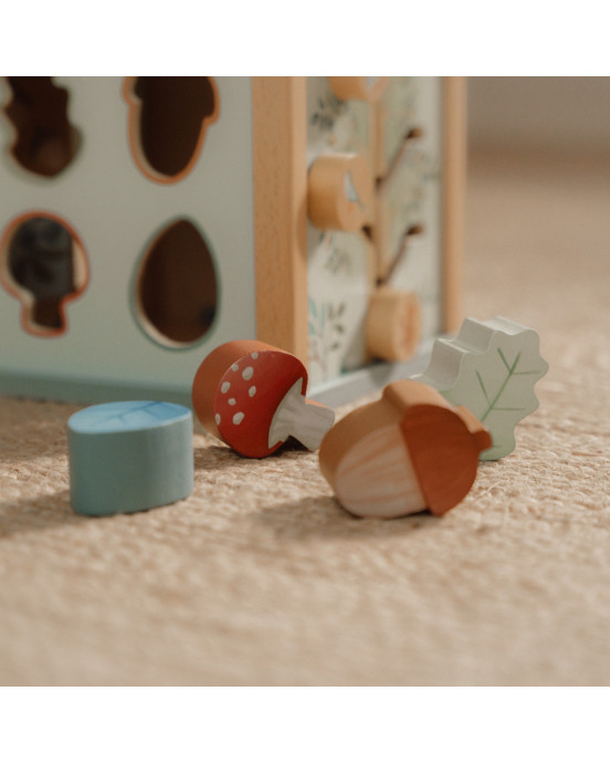 LITTLE DUTCH. Ξύλινος κύβος δραστηριοτήτων με προγραφή Forest Friends FSC