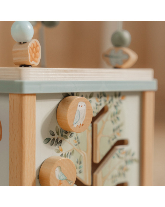 LITTLE DUTCH. Ξύλινος κύβος δραστηριοτήτων με προγραφή Forest Friends FSC