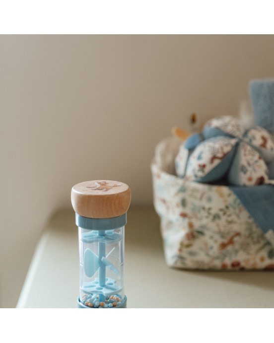 LITTLE DUTCH. Ξύλινη κουδουνίστρα με ήχο βροχής Forest Friends FSC