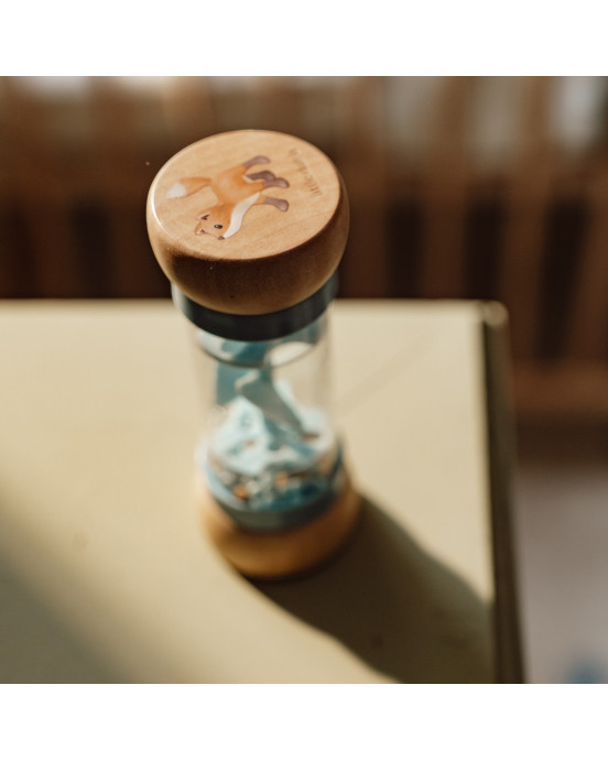 LITTLE DUTCH. Ξύλινη κουδουνίστρα με ήχο βροχής Forest Friends FSC