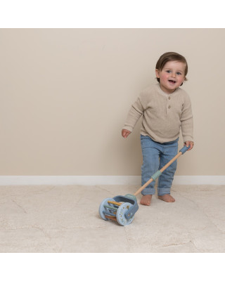 LITTLE DUTCH. Ξύλινη τρεχαλίτσα-κουδουνίστρα με κοντάρι Forest Friends FSC