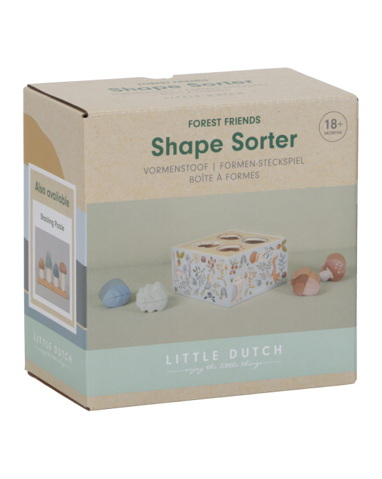 LITTLE DUTCH. Ξύλινο παιχνίδι ταξινόμησης σχημάτων Forest Friends FSC