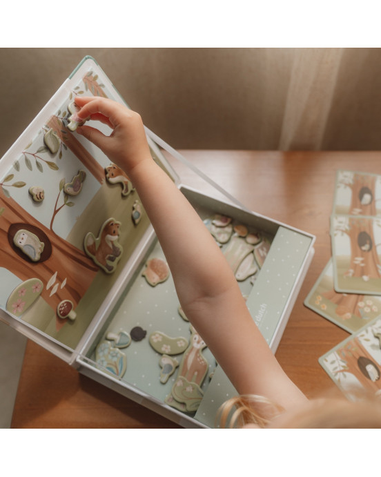 LITTLE DUTCH. Μαγνητικό παιχνίδι σύνθεσης εικόνων σε κασετίνα Forest Friends FSC