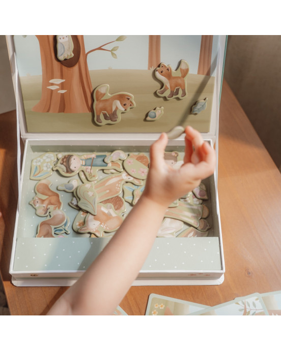 LITTLE DUTCH. Μαγνητικό παιχνίδι σύνθεσης εικόνων σε κασετίνα Forest Friends FSC