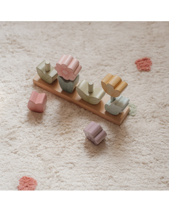 LITTLE DUTCH. Ξύλινο παιχνίδι ταξινόμησης λουλουδάκια Fairy Garden FSC