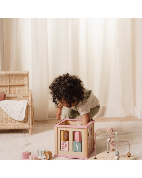 LITTLE DUTCH. Ξύλινος κύβος δραστηριοτήτων με προγραφή Fairy Garden FSC