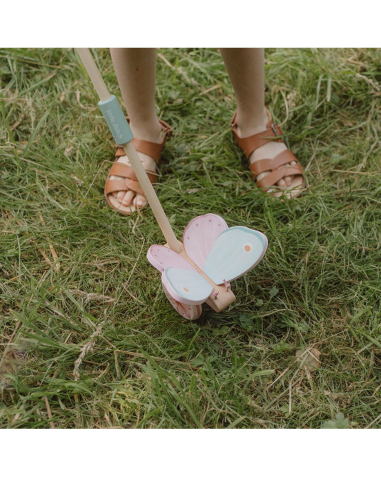 LITTLE DUTCH. Ξύλινη τρεχαλίτσα πεταλούδα με κοντάρι Fairy Garden FSC