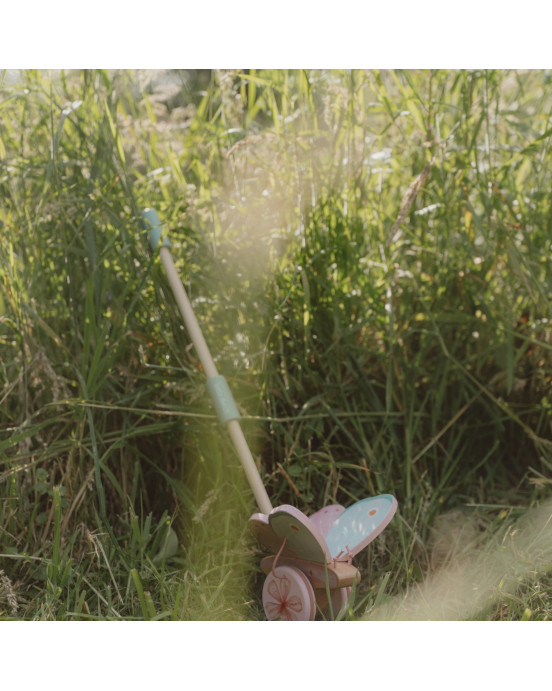 LITTLE DUTCH. Ξύλινη τρεχαλίτσα πεταλούδα με κοντάρι Fairy Garden FSC